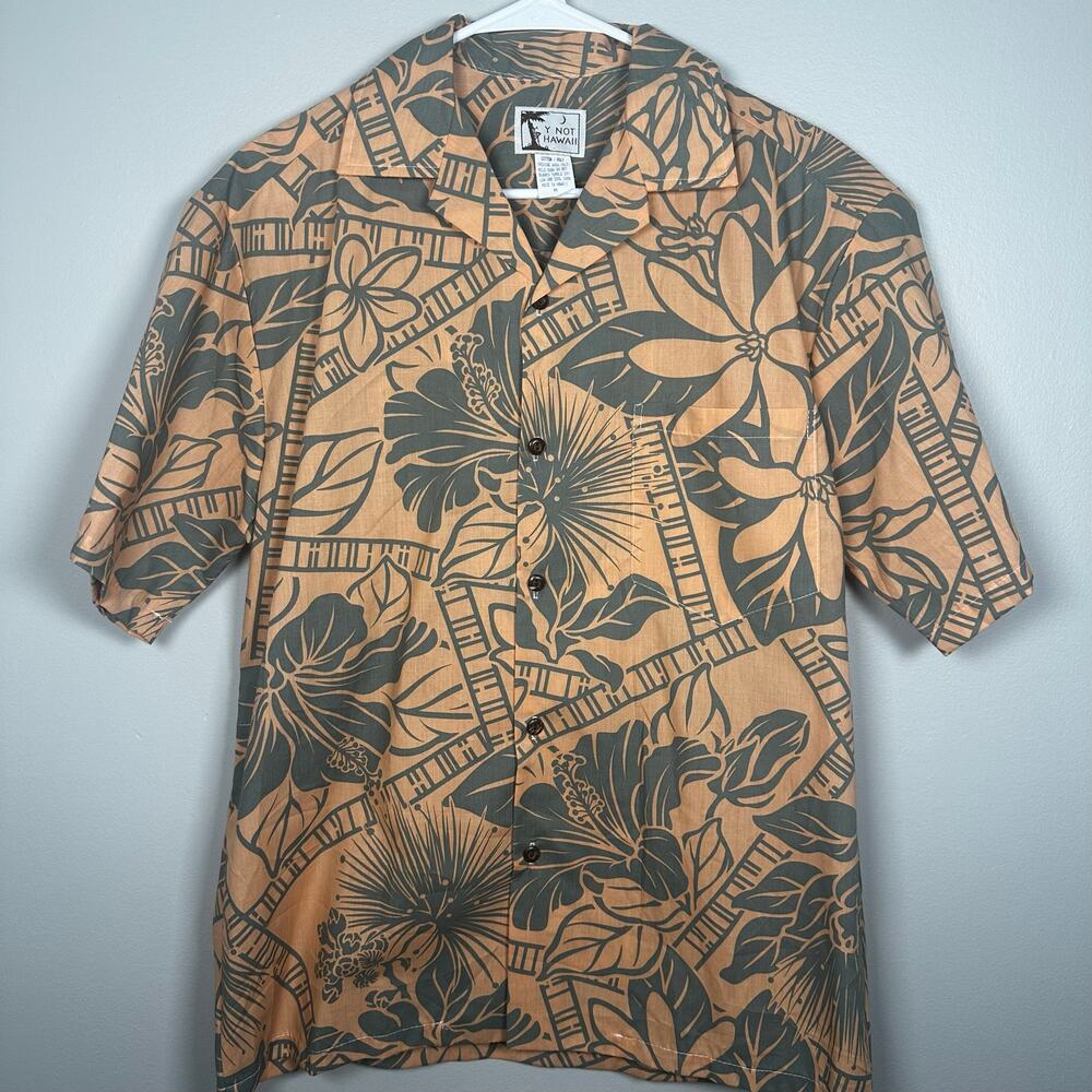 Vintage Y Not Hawaii Button-Down Casual Men’s Shirt MEDIUM
